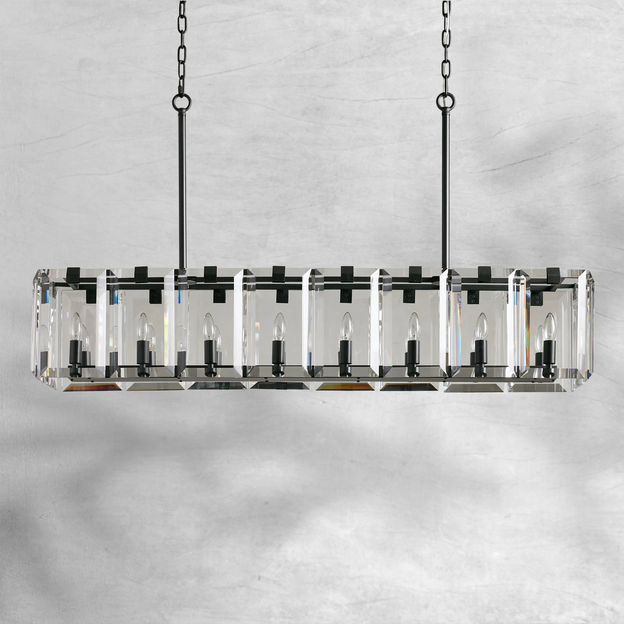Amaya Rectangular Chandelier 12/16 Light