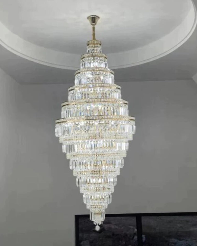 Aria Large Tiered Crystal Chandelier