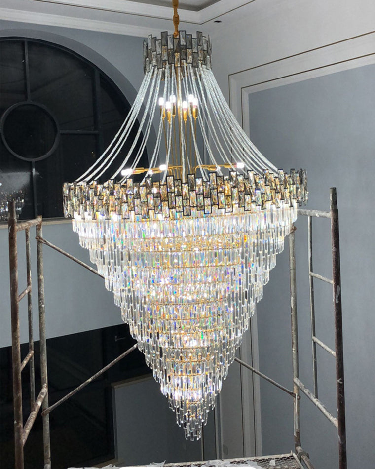 Aria Massive Tiered Crystal Chandelier