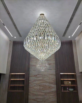 Aria Tiered taper Crystal Foyer Chandelier