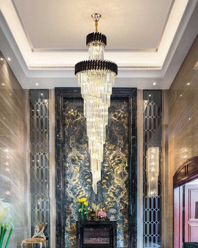 Aria Cascading Crystal Prism Chandelier