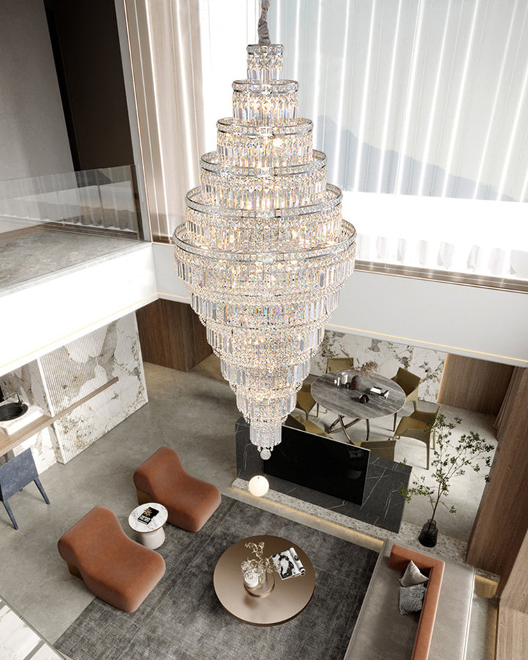Aria Large Tiered Crystal Chandelier