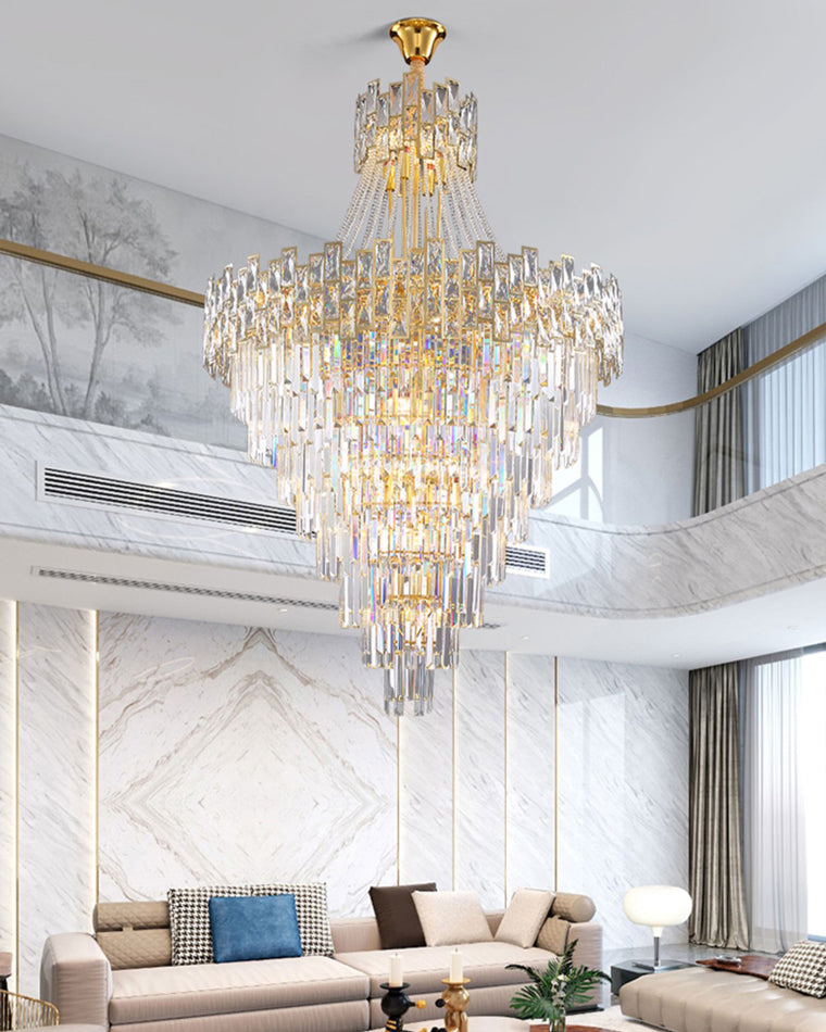 Aria Massive Tiered Crystal Chandelier