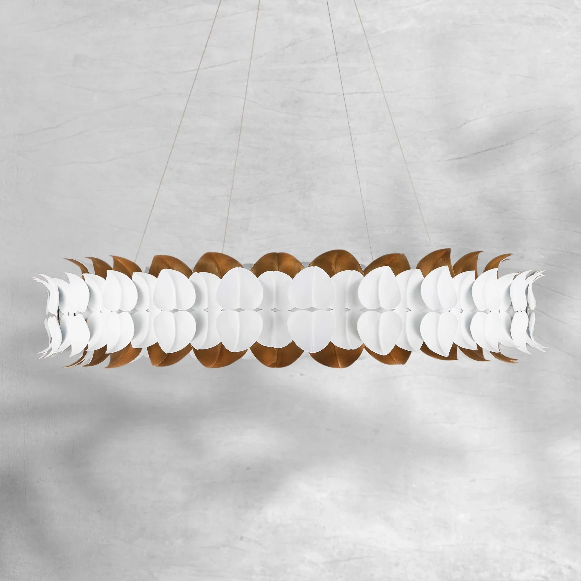 Darla Hand sculpted Leaves Chandelier 39''D