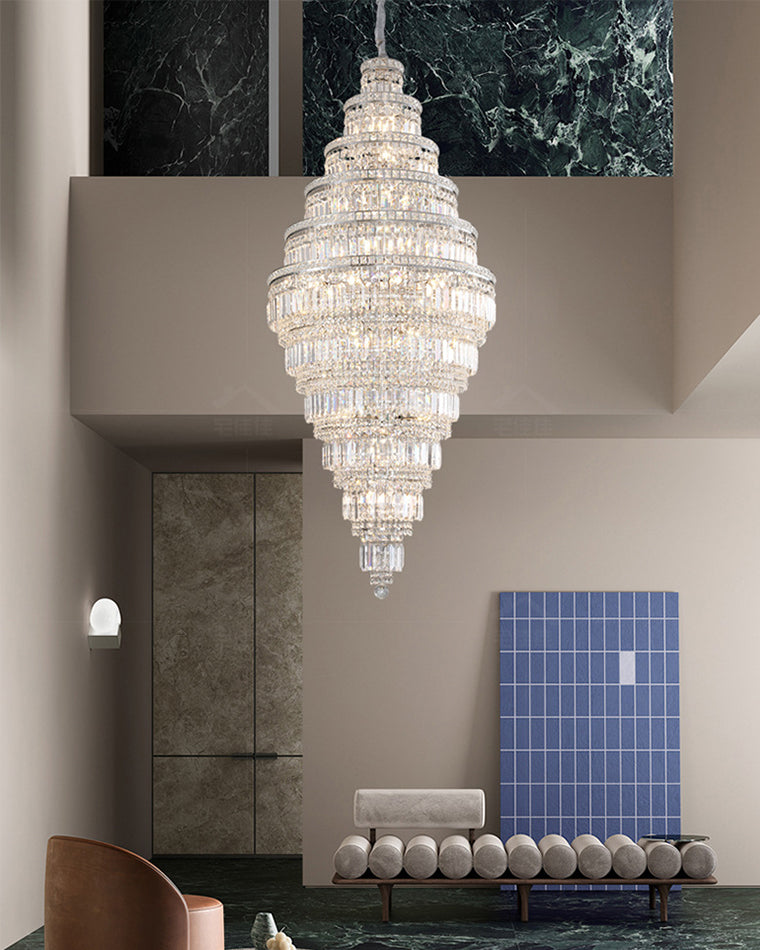 Aria Large Tiered Crystal Chandelier