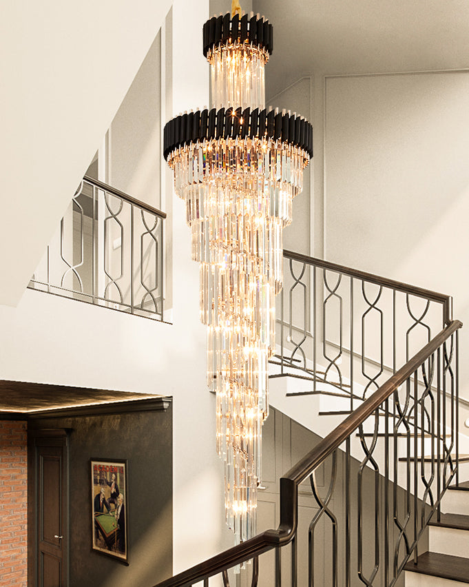 Aria Cascading Crystal Prism Chandelier