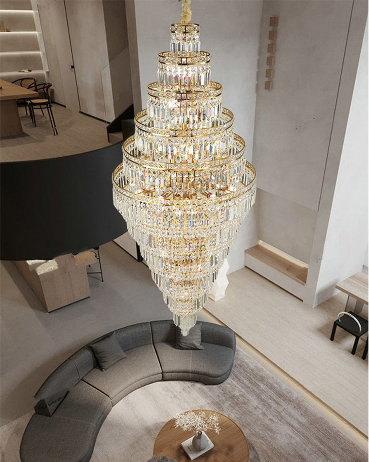 Aria Large Tiered Crystal Chandelier