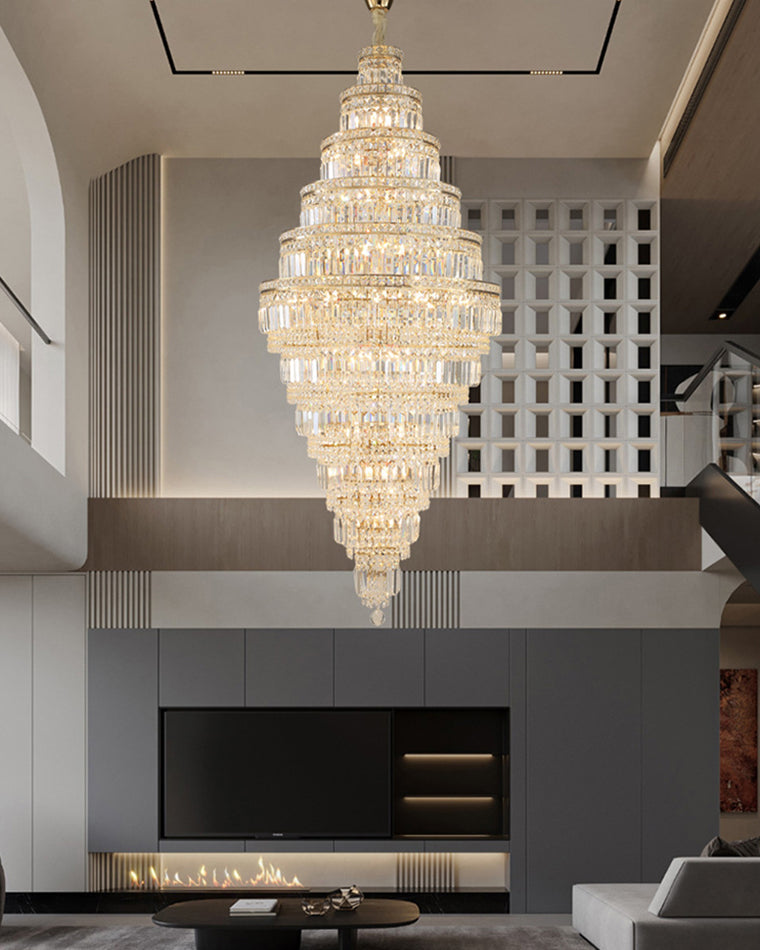 Aria Large Tiered Crystal Chandelier