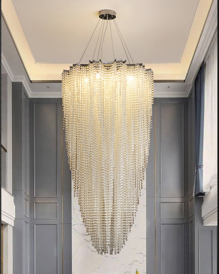Aria Cascading Crystal Foyer Chandelier