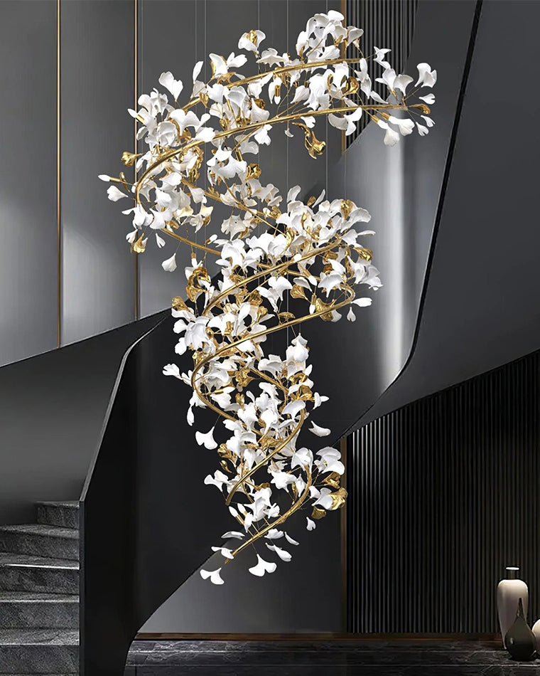 Aria Gingko Spiral Chandelier