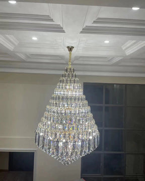 Aria Tiered taper Crystal Foyer Chandelier