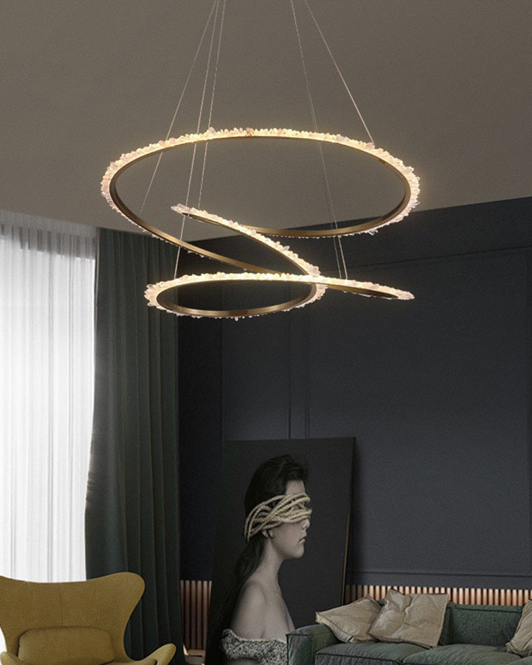 Aria Crystal Infinity Chandelier