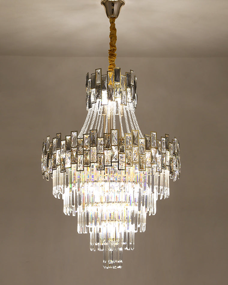 Aria Massive Tiered Crystal Chandelier
