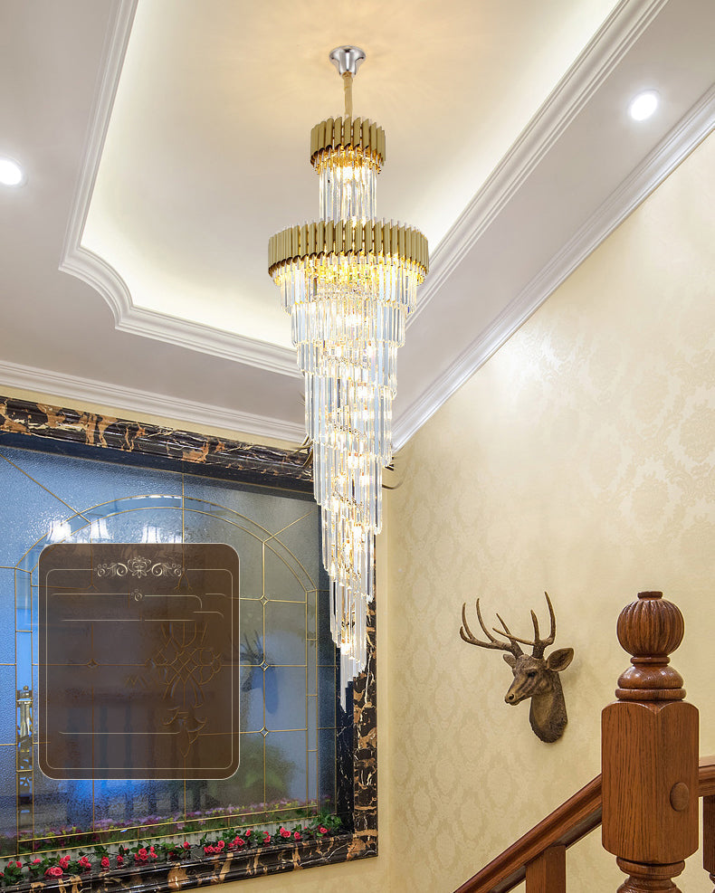 Aria Cascading Crystal Prism Chandelier