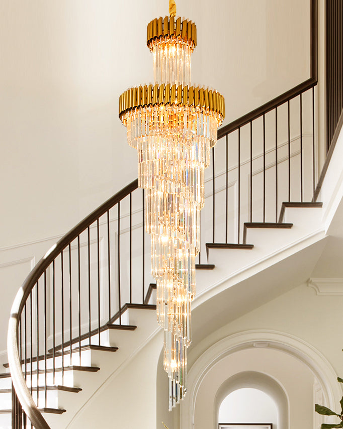 Aria Cascading Crystal Prism Chandelier
