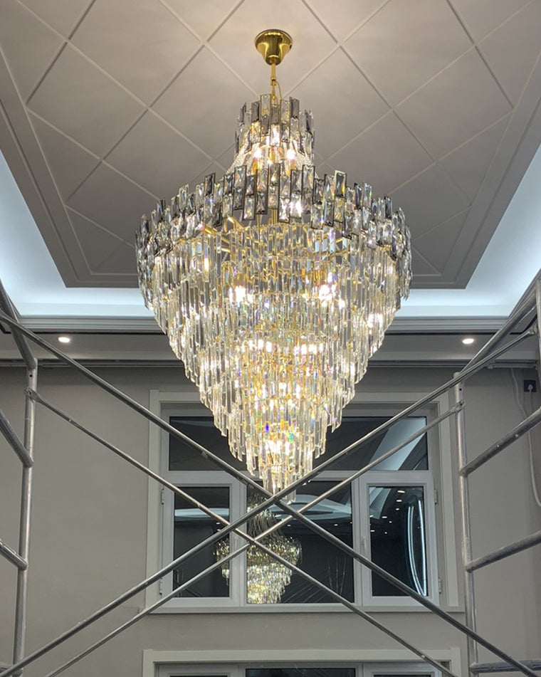 Aria Massive Tiered Crystal Chandelier