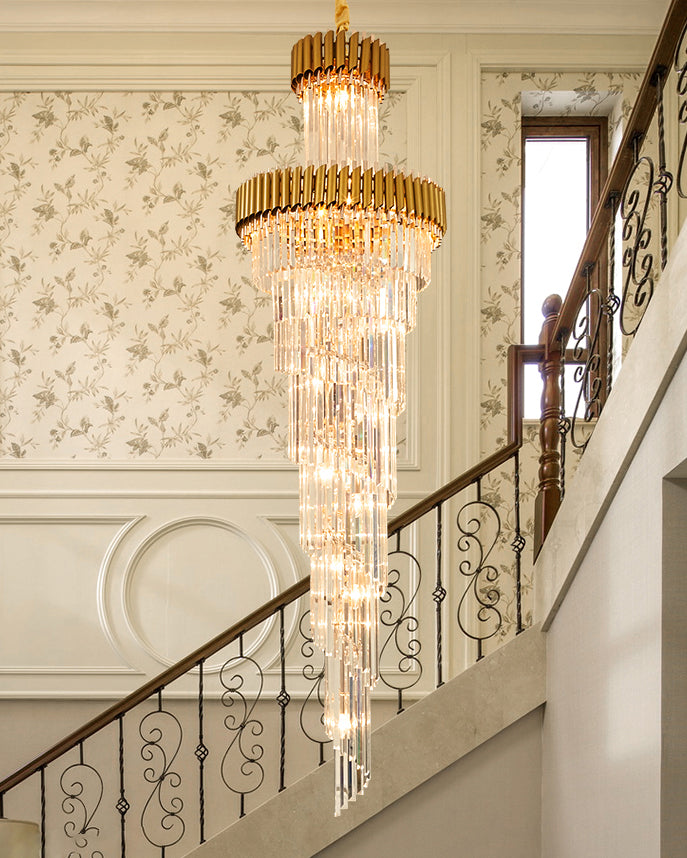 Aria Cascading Crystal Prism Chandelier