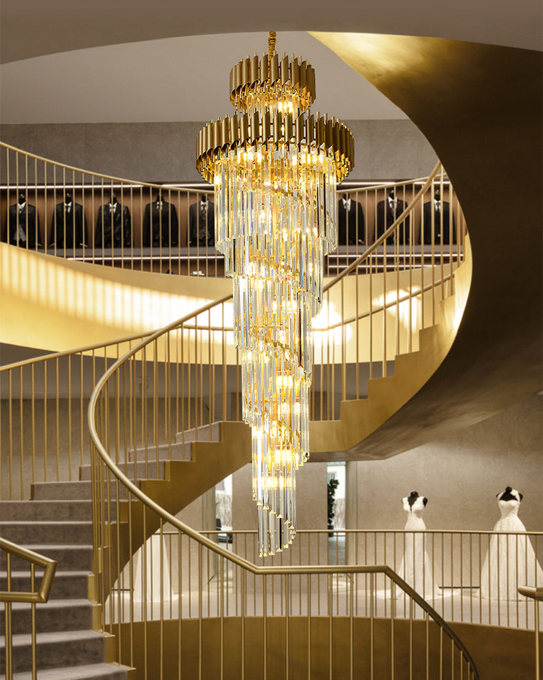 Aria Cascading Crystal Prism Chandelier