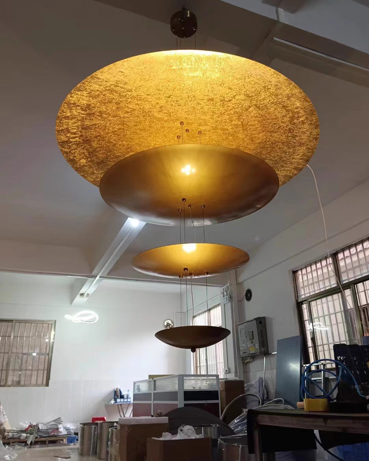 Aria Gold Tiered Discs Chandelier