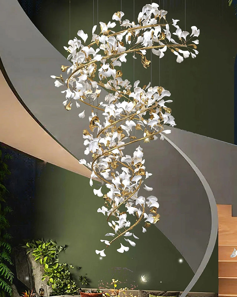 Aria Gingko Spiral Chandelier