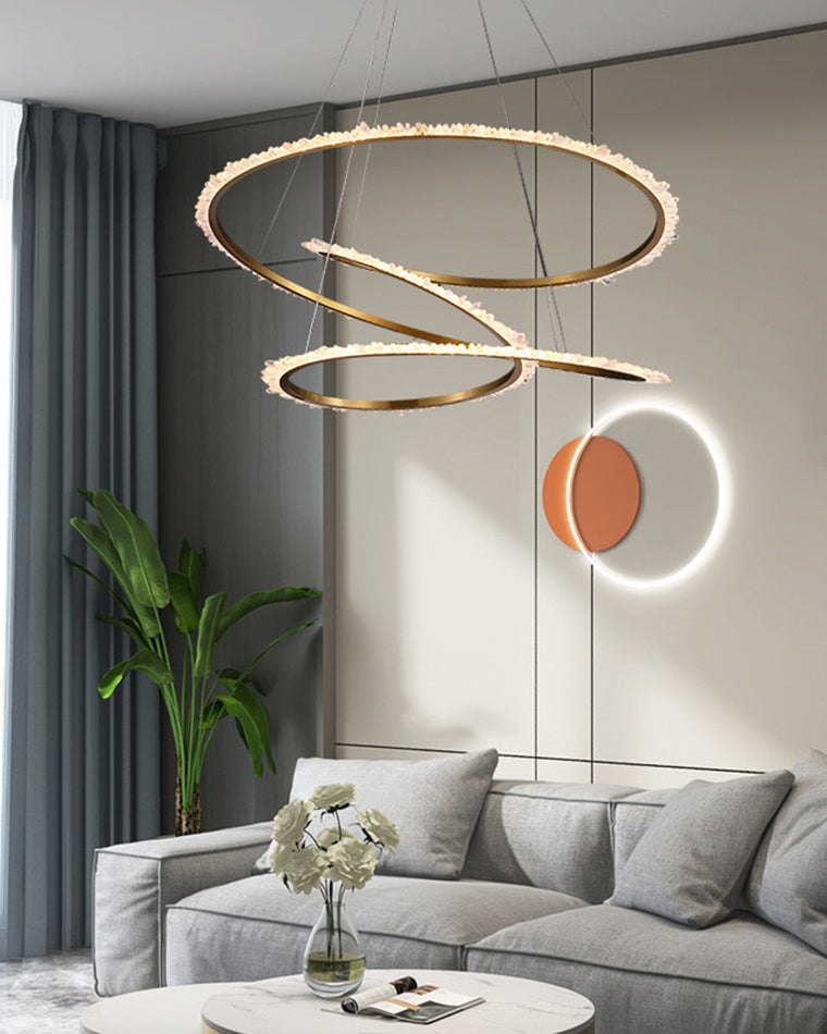 Aria Crystal Infinity Chandelier