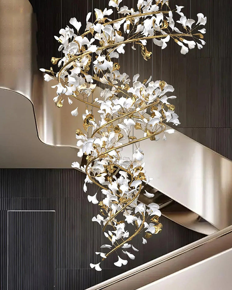 Aria Gingko Spiral Chandelier