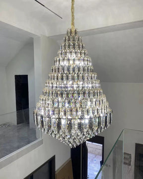 Aria Tiered taper Crystal Foyer Chandelier