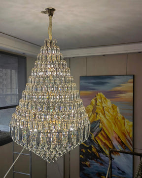 Aria Tiered taper Crystal Foyer Chandelier