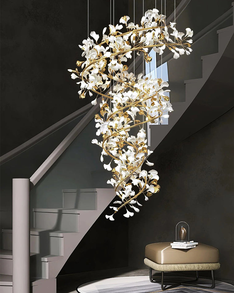 Aria Gingko Spiral Chandelier
