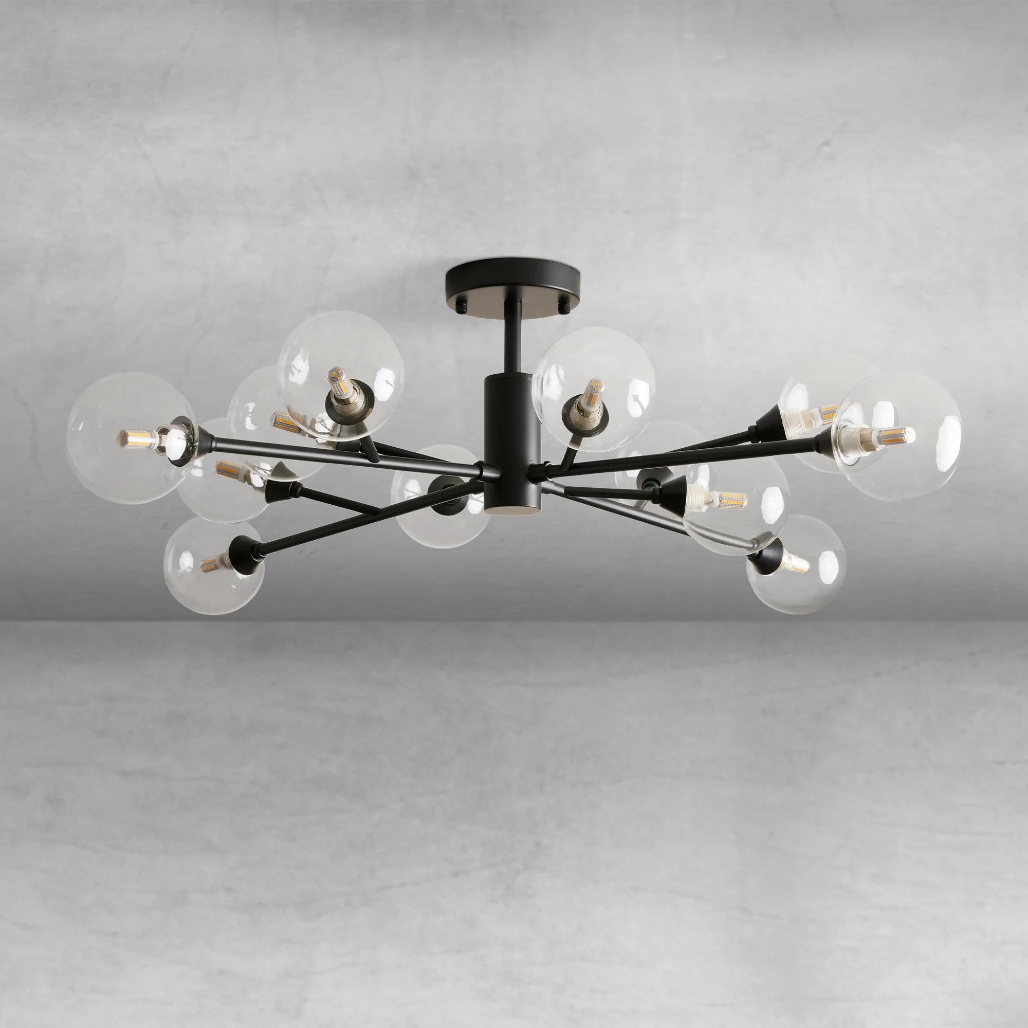 Apollo Moder Glass Ball Flushmount 20''36''47''