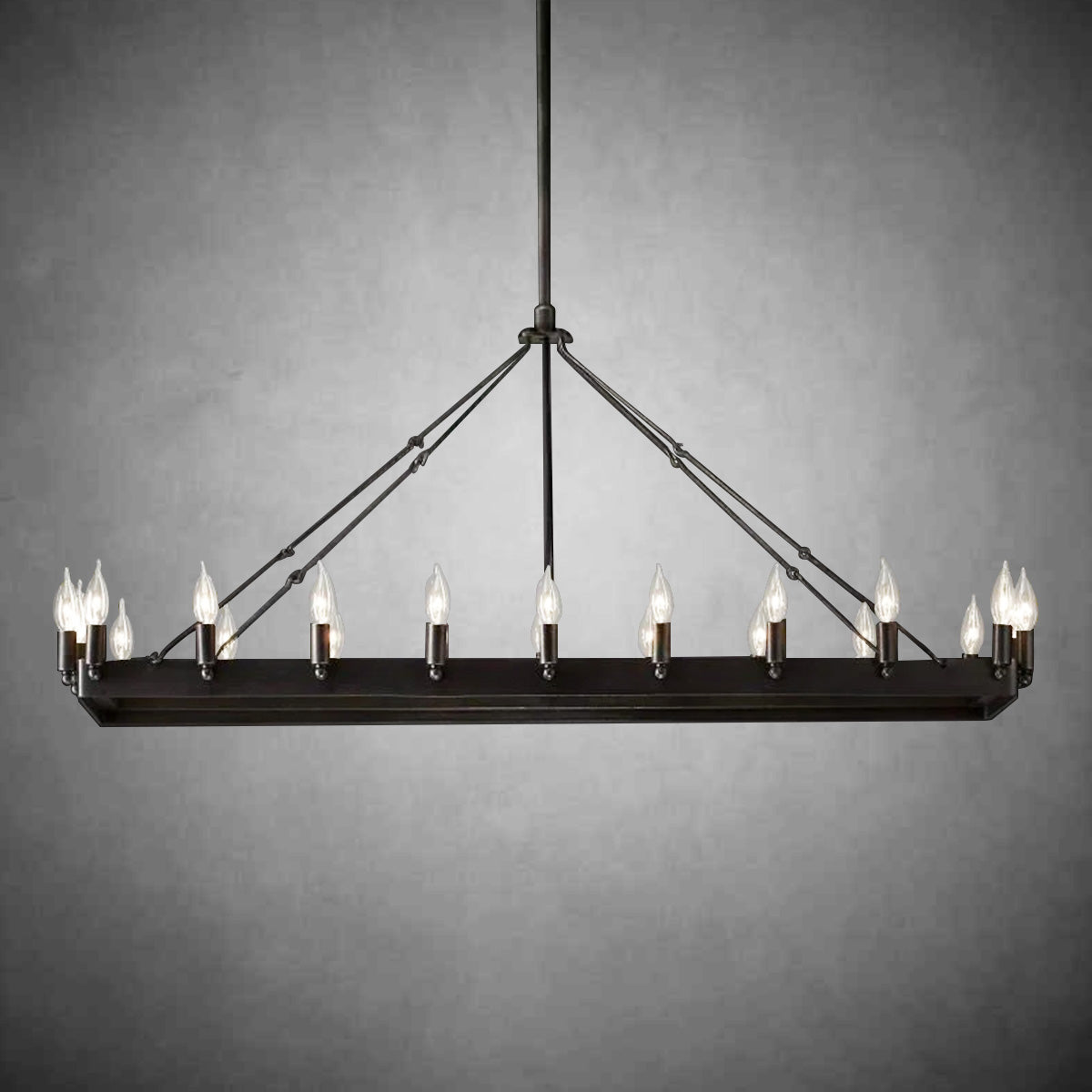 Dania Series Luxury Vintage Filament Round Chandelier, Classic Chandelier Lighting Fixture