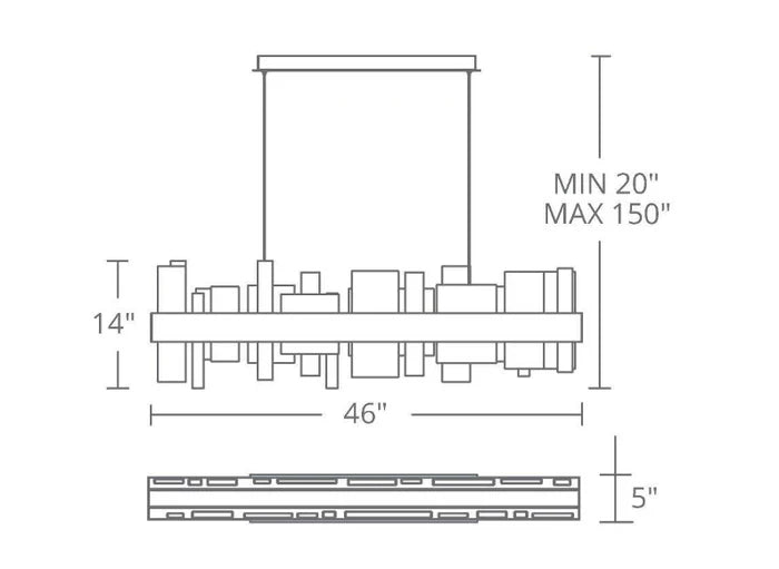 Acpog LED Linear Suspension Chandelier