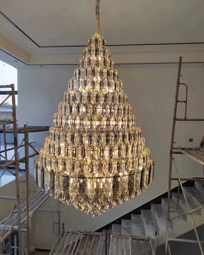 Aria Tiered taper Crystal Foyer Chandelier