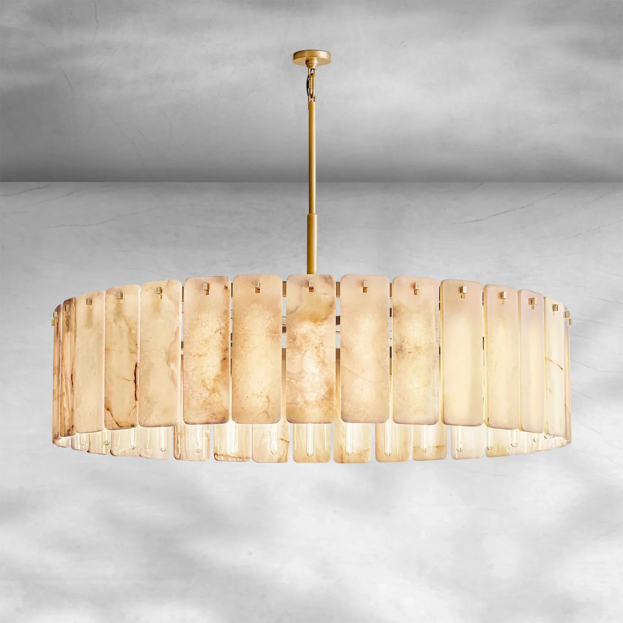 Calame Alabaster Round Chandelier 60"