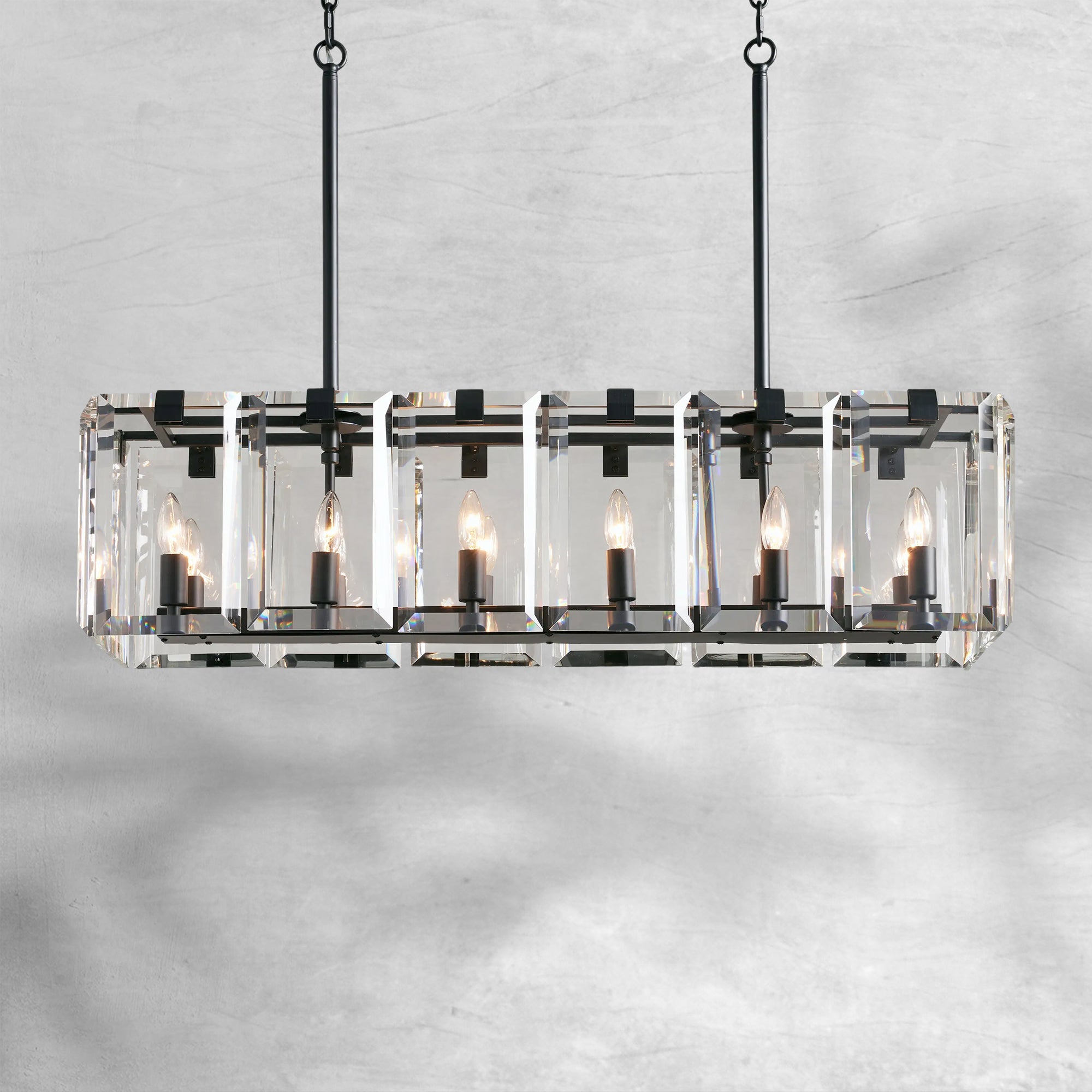Amaya Rectangular Chandelier 12/16 Light