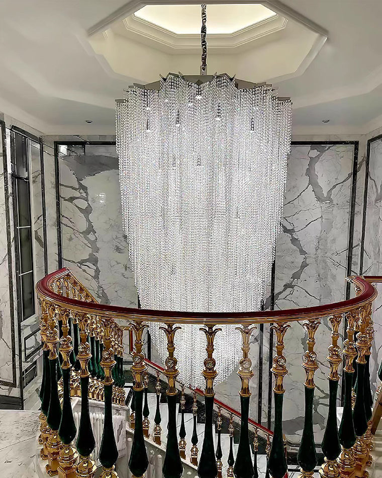 Aria Cascading Crystal Foyer Chandelier