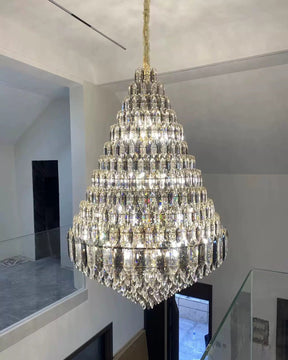 Aria Tiered taper Crystal Foyer Chandelier