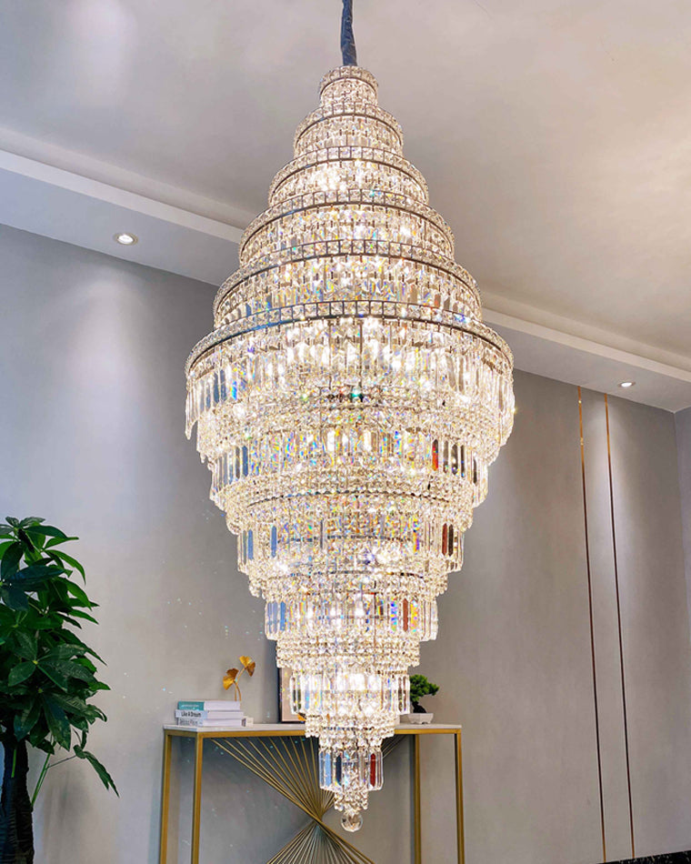 Aria Large Tiered Crystal Chandelier