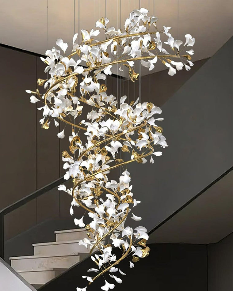 Aria Gingko Spiral Chandelier