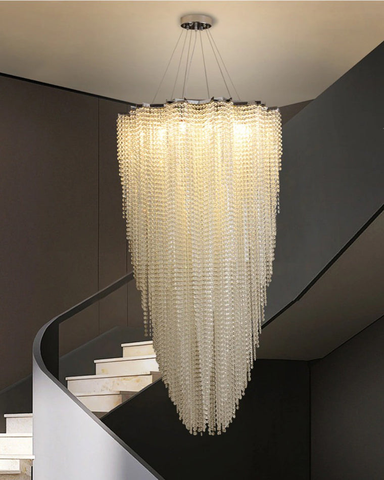 Aria Cascading Crystal Foyer Chandelier