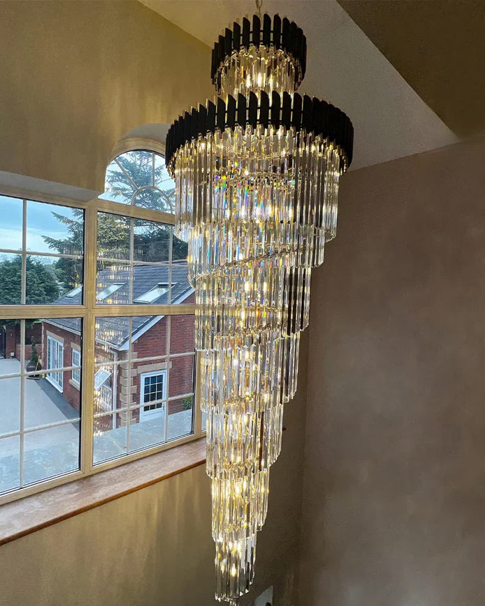 Aria Cascading Crystal Prism Chandelier