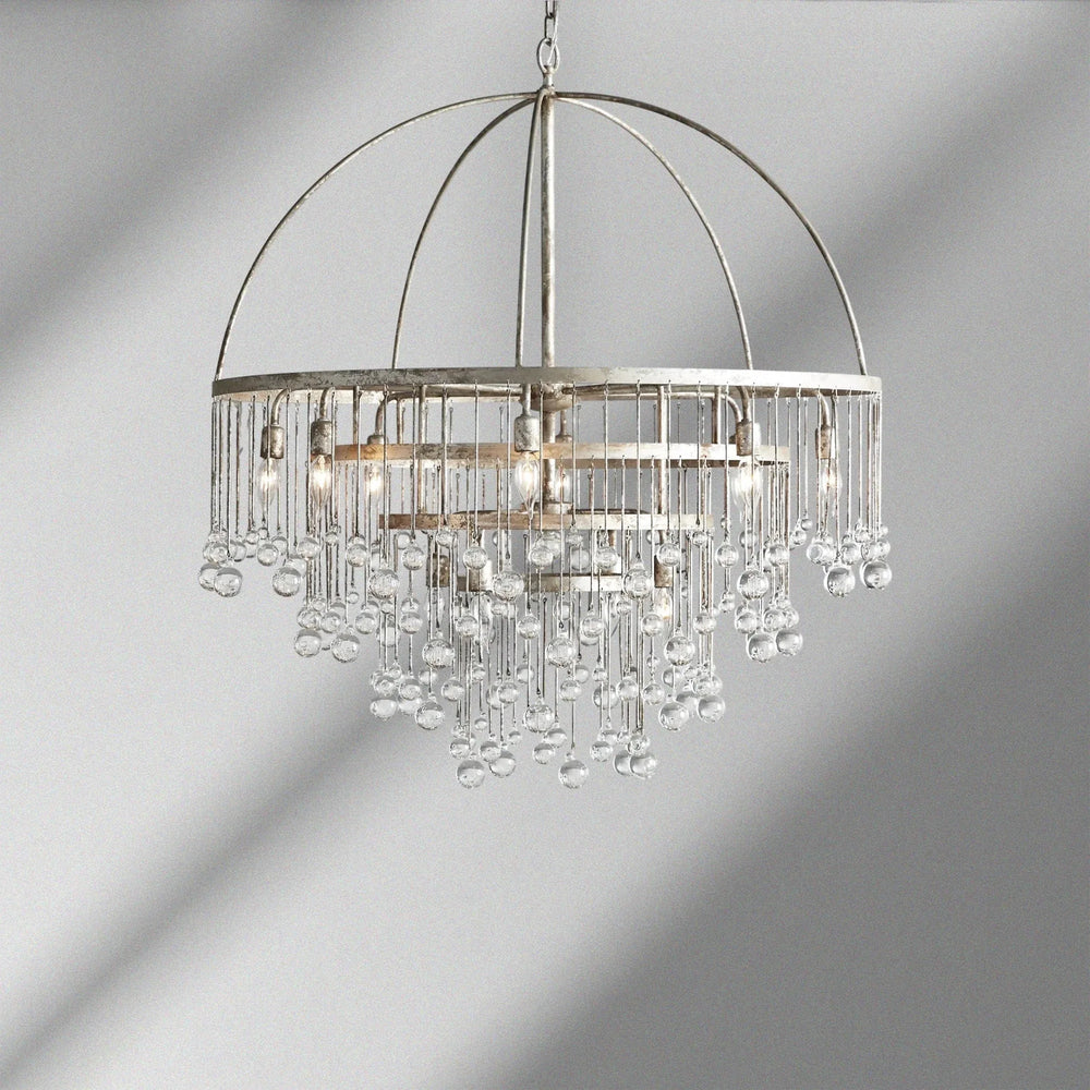 Aubrey Round Chandelier in Silver