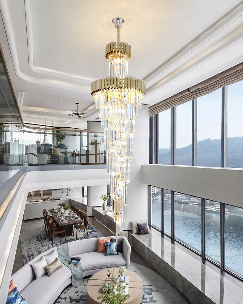 Aria Cascading Crystal Prism Chandelier