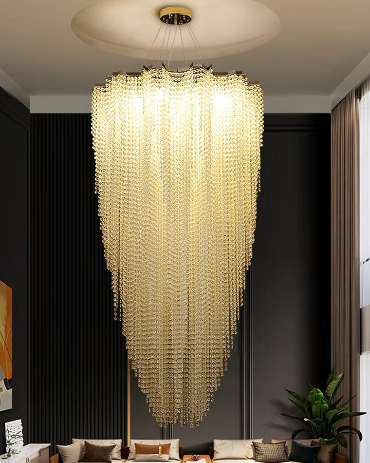 Aria Cascading Crystal Foyer Chandelier