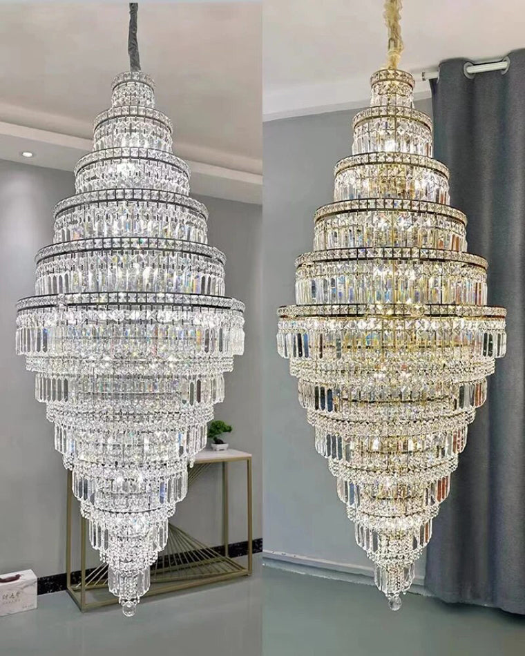 Aria Large Tiered Crystal Chandelier