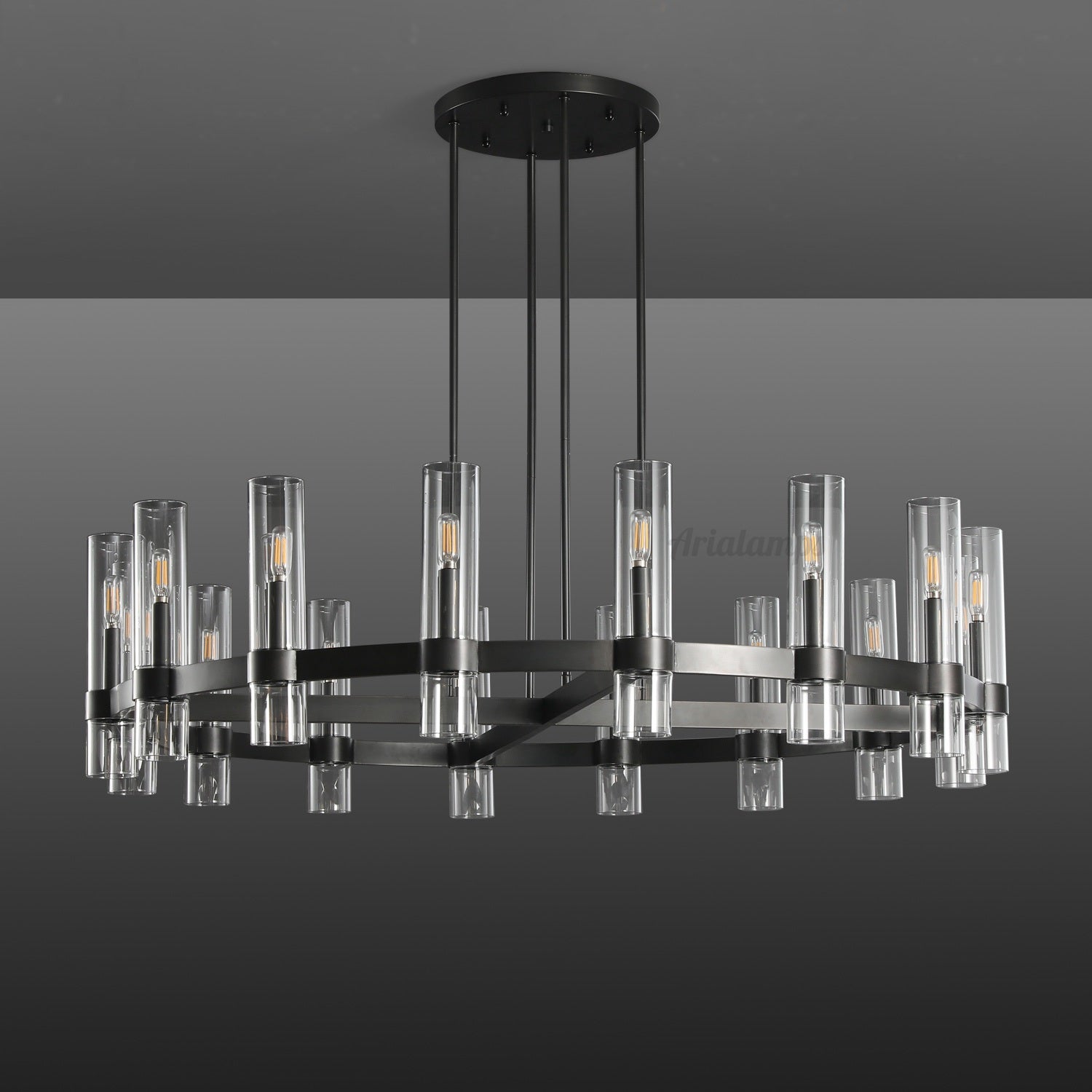 Aria Rachel Round Glass Chandelier