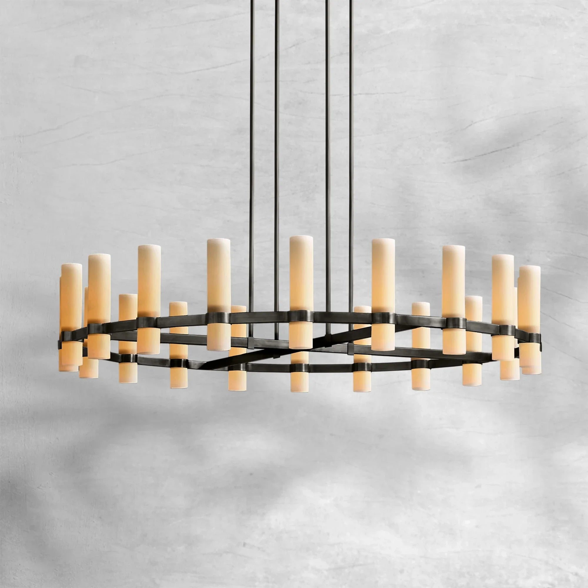 Lavelle Round Milk Glass Chandelier