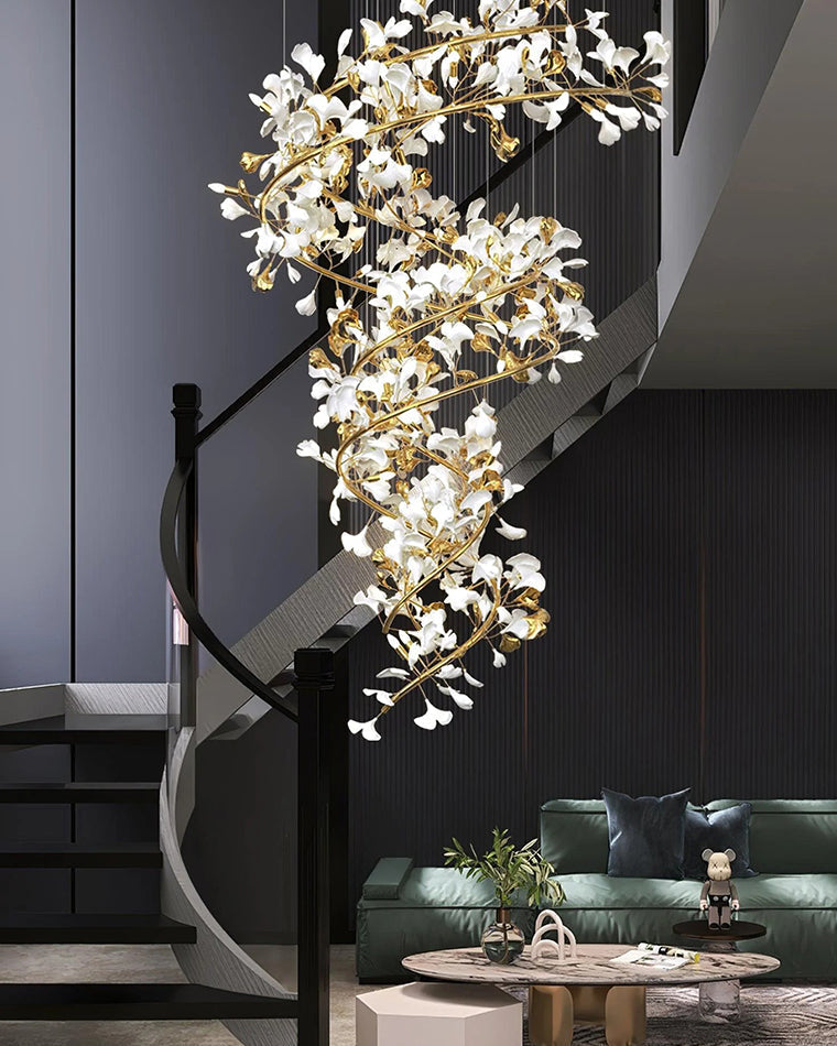 Aria Gingko Spiral Chandelier