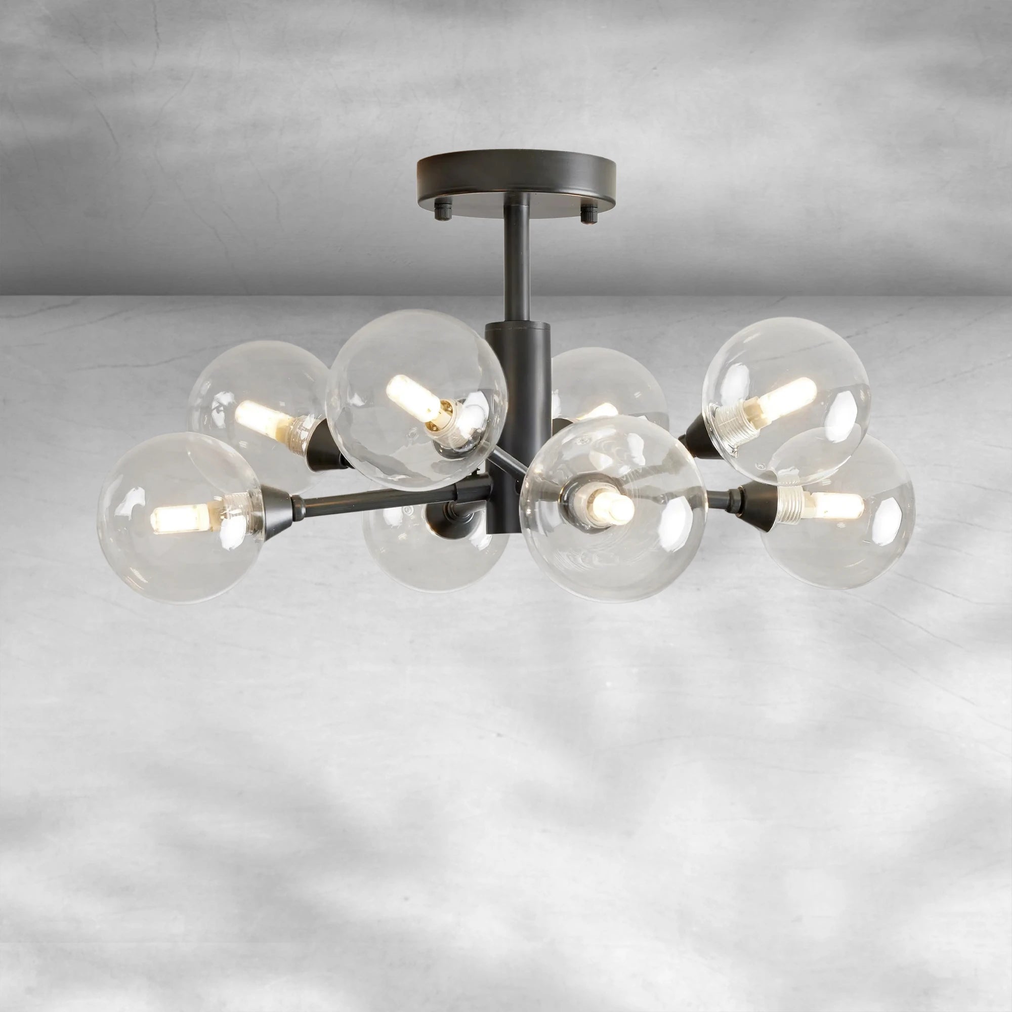 Apollo Moder Glass Ball Flushmount 20''36''47''