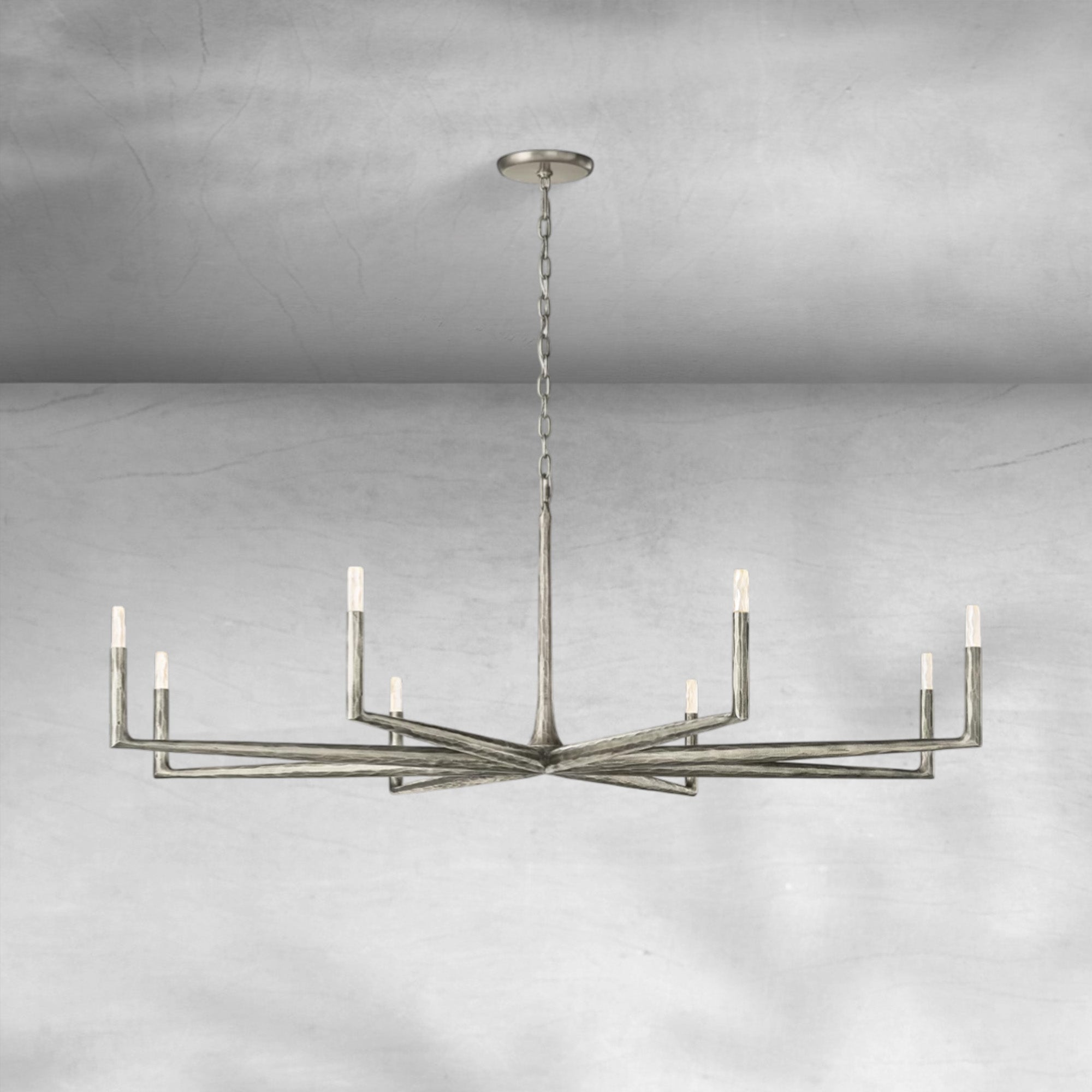 Thaddeas Forged Round Chandelier 36" 48” 60” 72”